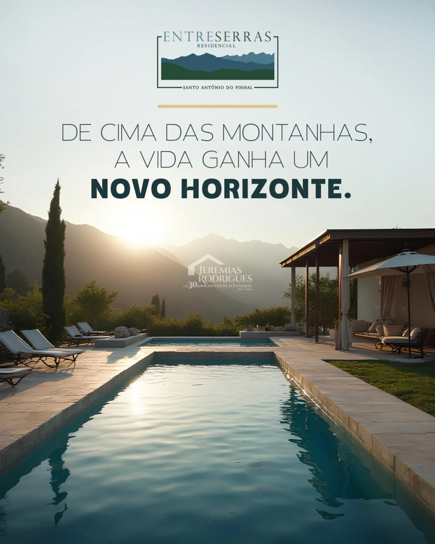 Terrenos à venda, a partir de 1.000 m² no Condomínio EntreSerras em Santo Antônio do Pinhal/SP.