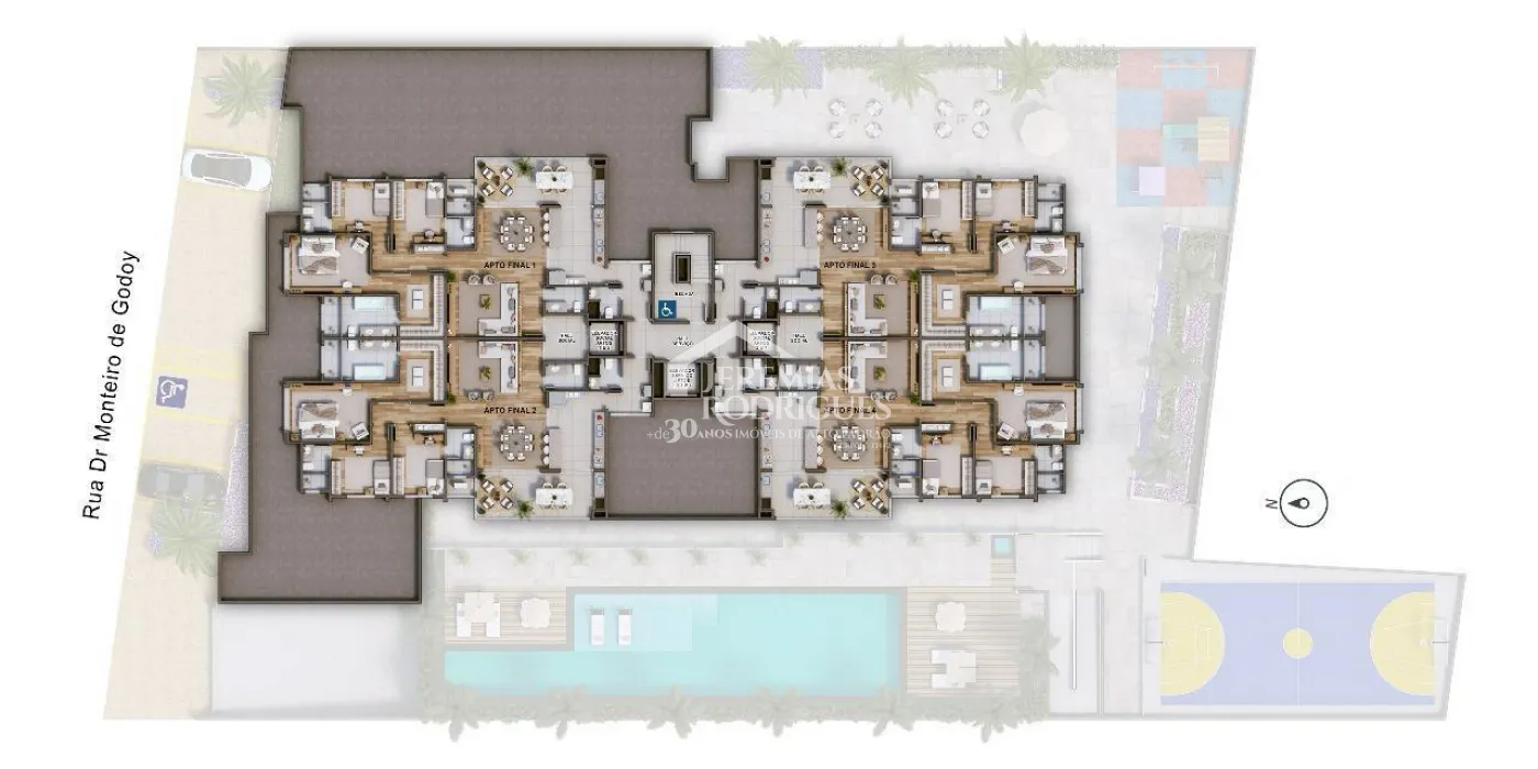 Apartamentos em construção à venda, a partir de 160 m² no Edifício Princesa Leopoldina, em Pindamonhangaba/SP.