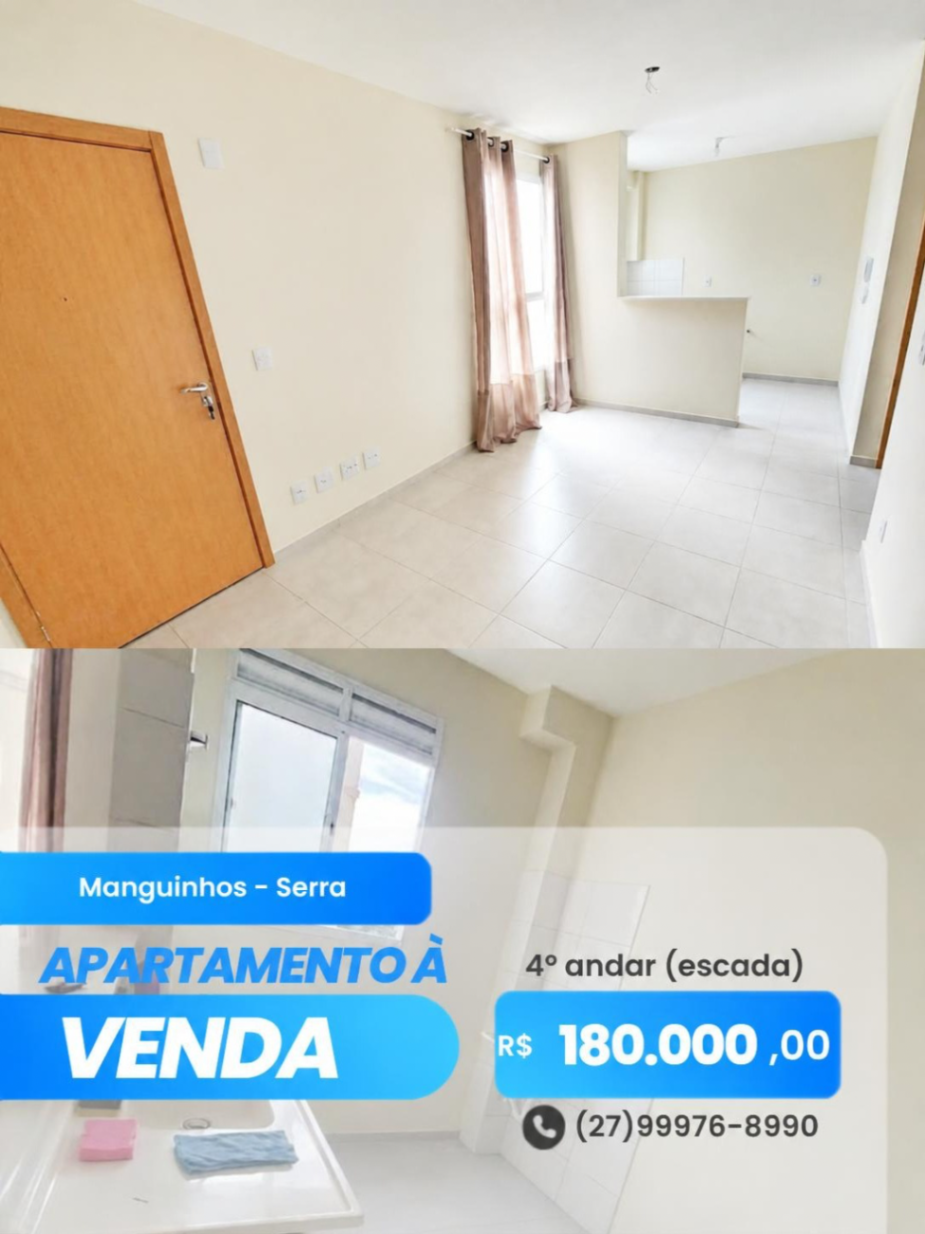 Apartamento em condomínio com piscina na Serra - driu