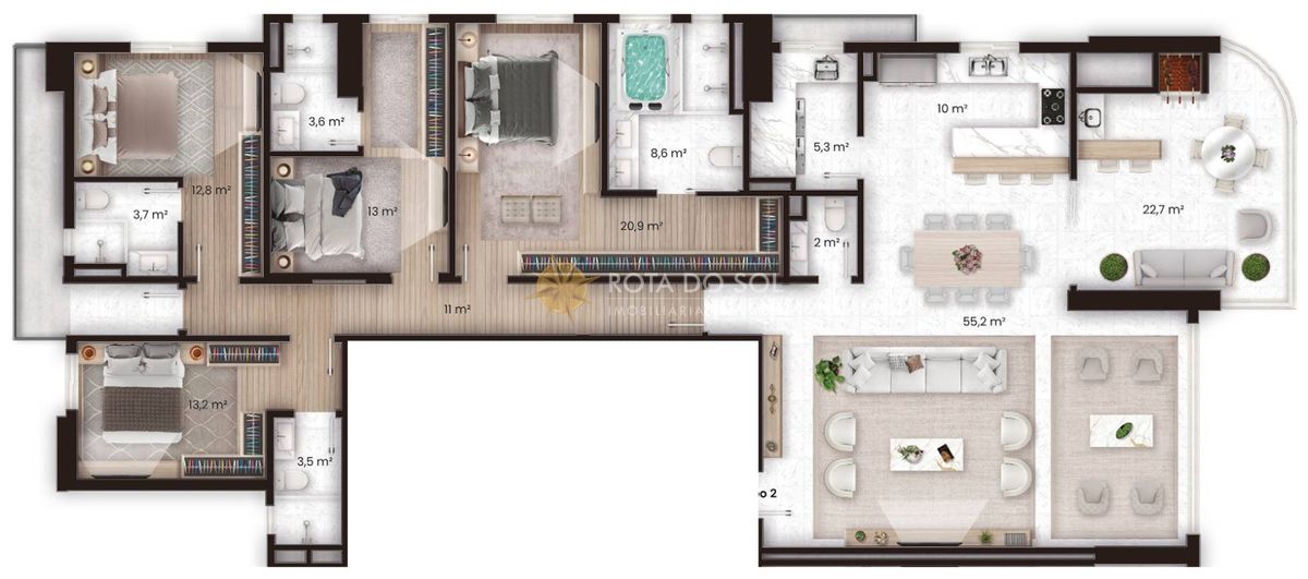 Salzburgo Apartamento 4 Suítes Meia Praia Itapema SC