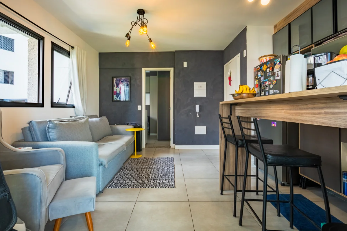 Studio mobiliado 43 m² | 700 m do metrô Praça da Árvore