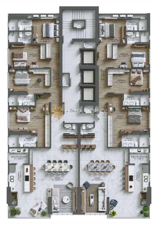 Residencial Villa Maiorca Apartamento 4 Suítes e 3 Vagas em Meia Praia Itapema SC — foto 12