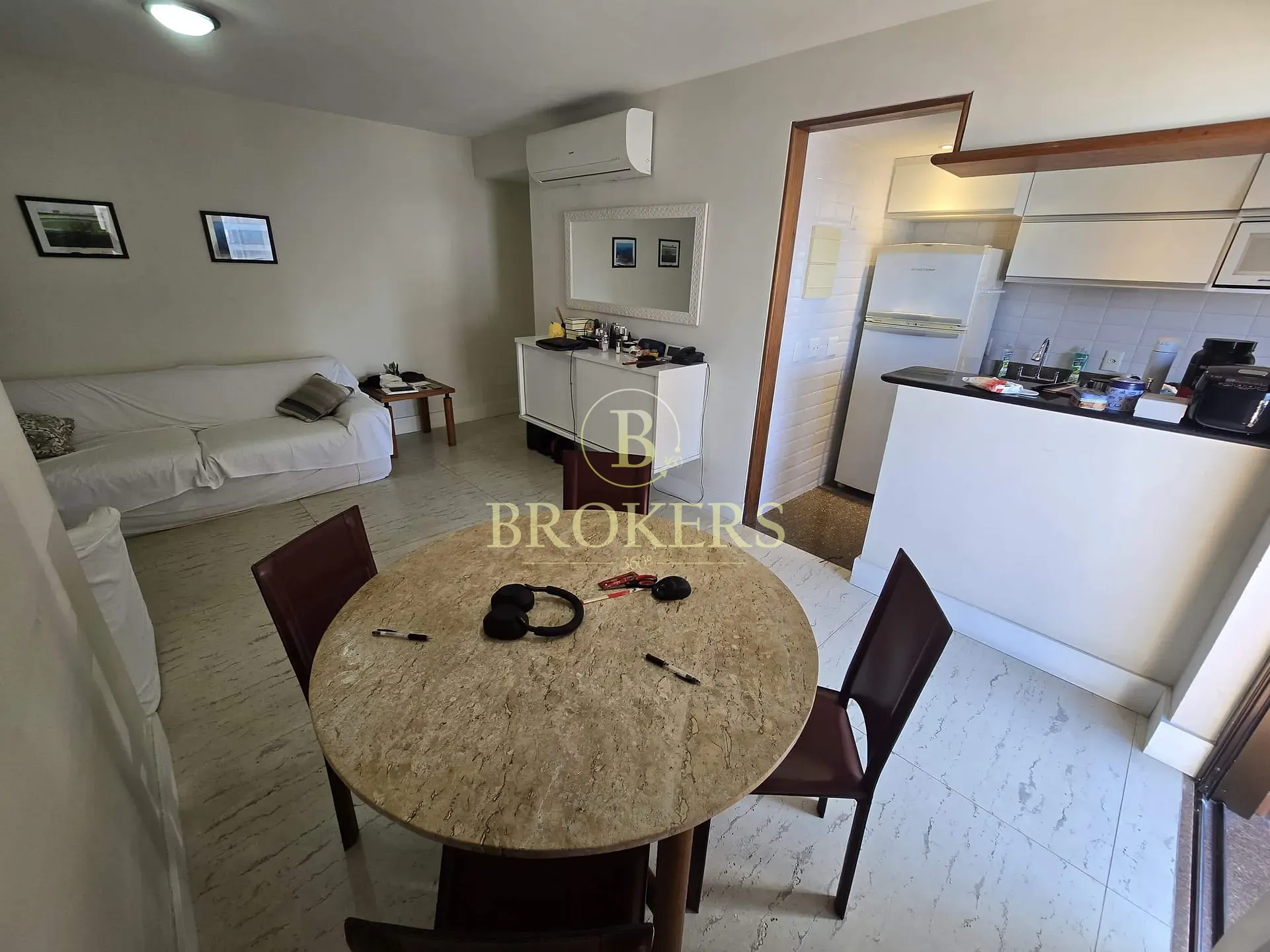 Flat à venda, Av Vieira Souto - Ipanema, Varanda vista mar, sala, 2 quartos sendo 1 suíte, 1 banhei — foto 3
