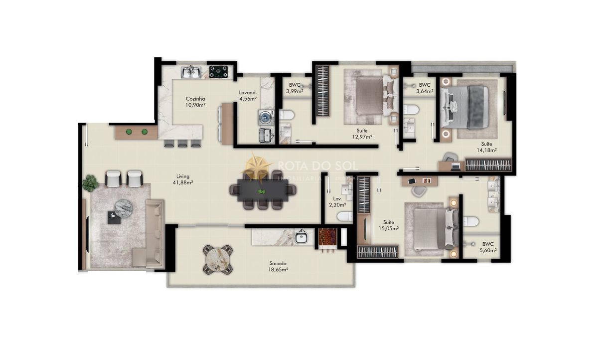 Residencial Cosmopolitan Apartamento 3 Suítes e 2 Vagas em Meia Praia Itapema SC — foto 13