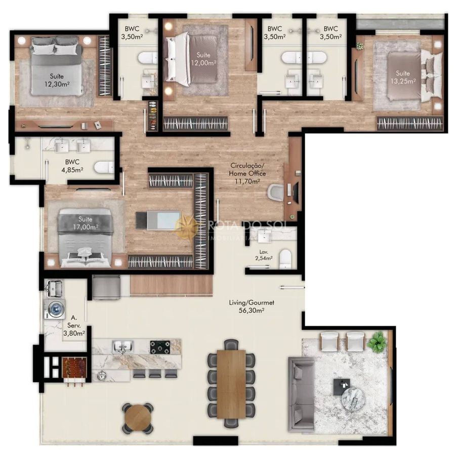 Impéria del Mare Apartamento com 4 Suítes e 3 Vagas na Meia Praia — foto 50