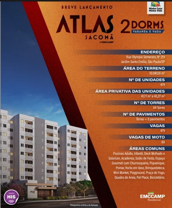 ATLAS SACOMÃ | Apartamentos de 2 Dormitórios com Varanda e Vaga na Divisa de São Paulo com o ABC Paulista — foto 5