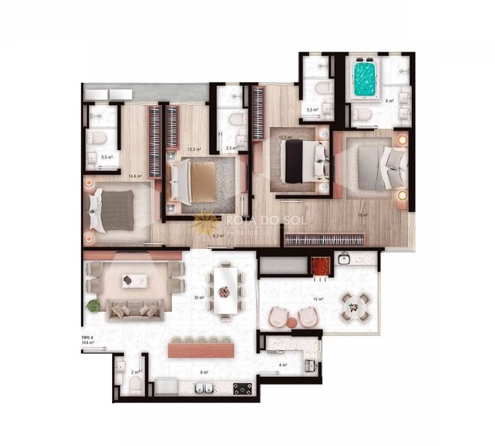 Residencial La Rocca Apartamento 4 Suítes e 3 Vagas no Centro de Itapema SC — foto 21