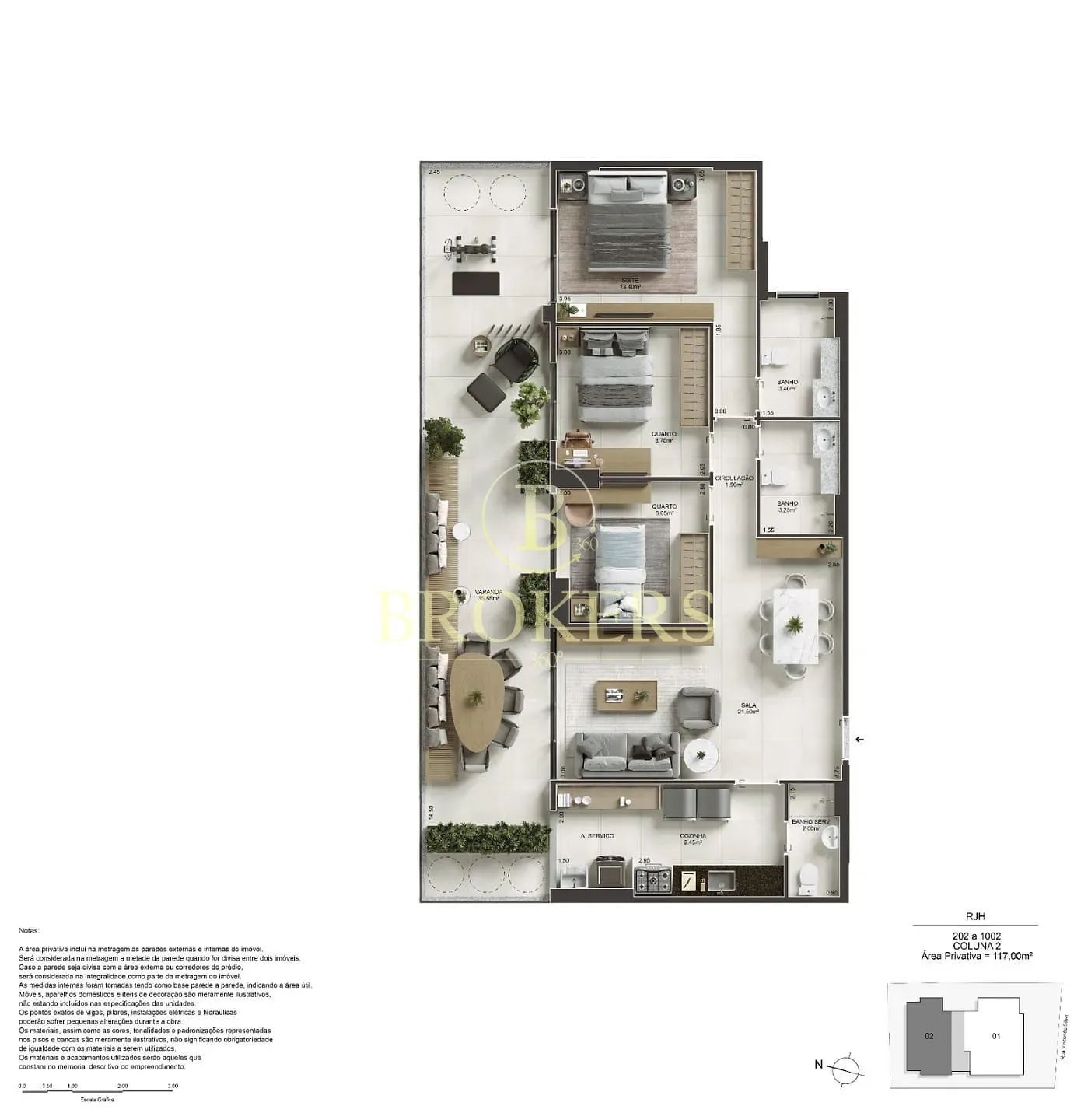 Primeira locação! Sofisticação e vista icônica no humaitá: apartmamento à  venda  de 3 quartos com — foto 38