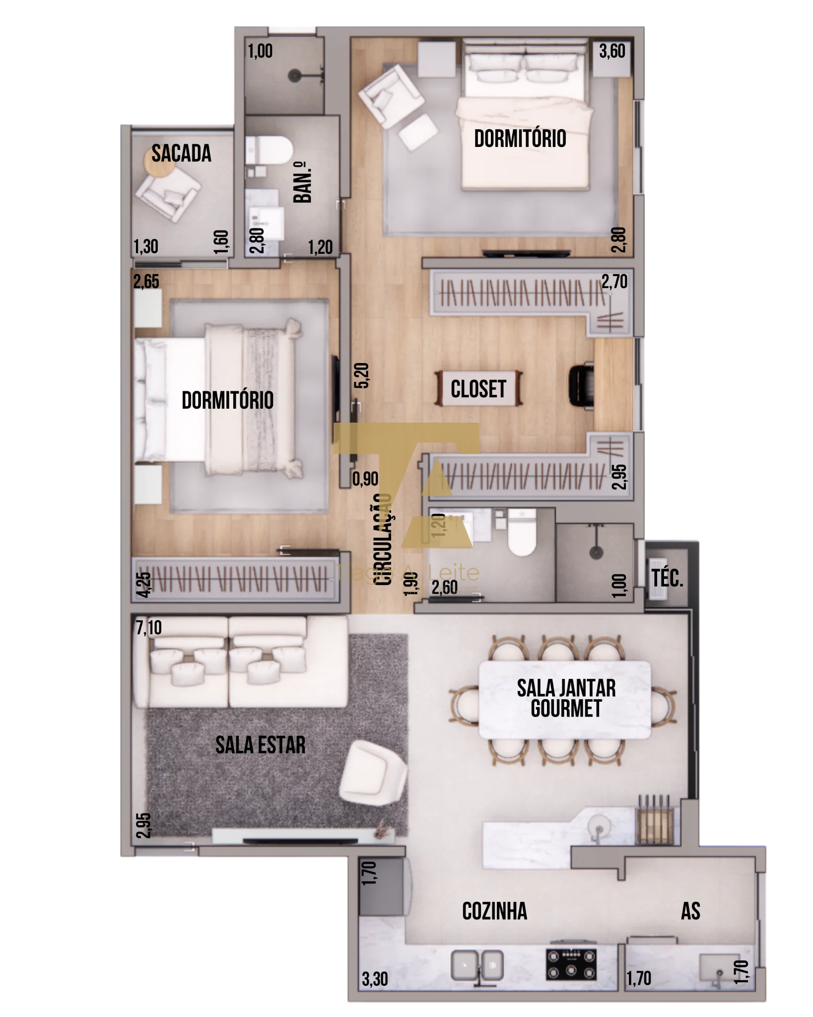Apartamento à Venda em Pindamonhangaba - 3 Quartos - Jardim Campo Alegre - 80 m²