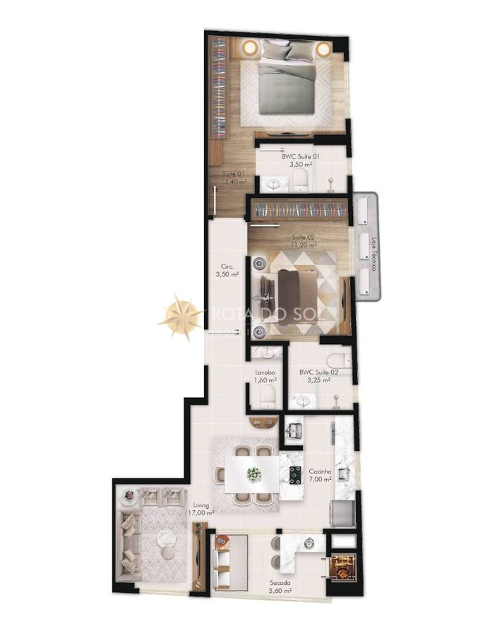 Vancouver Coast apartamento com 2 suítes e 1 vaga em Perequê Porto Belo — foto 14