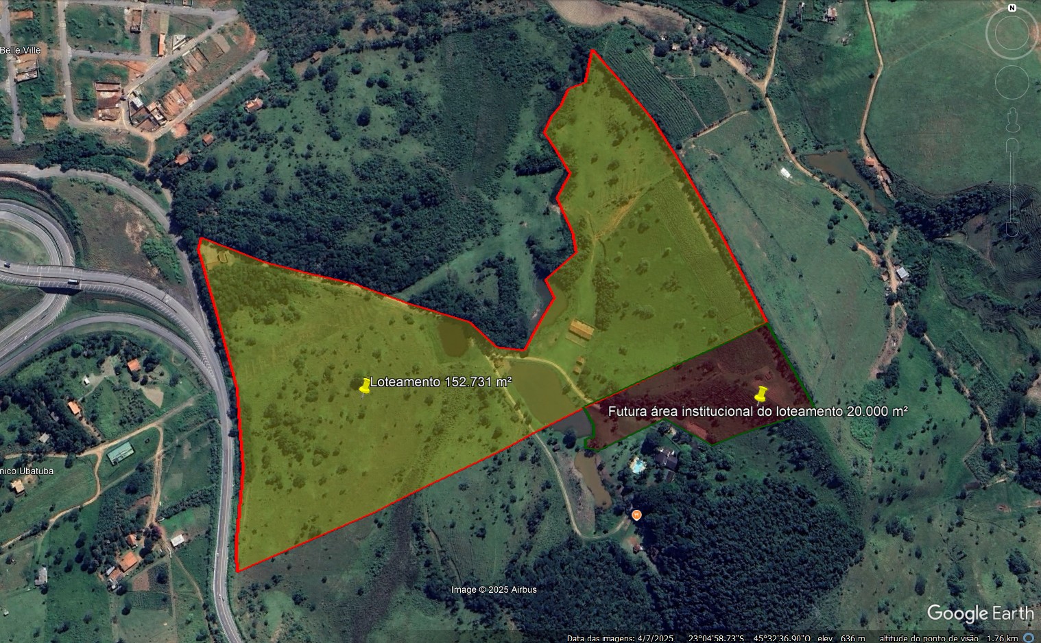 Área à venda com 220.000 m² no bairro Cataguá em Taubaté/SP.