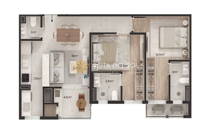 Jardim Molière Dallo Apartamento 2 Suítes e 2 Vagas em Perequê Porto Belo SC — foto 10
