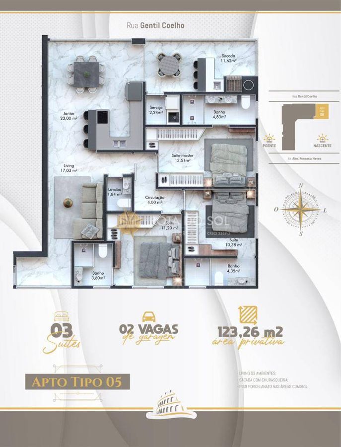 Roma Apartamento 3 Suítes Perequê Porto Belo SC — foto 24