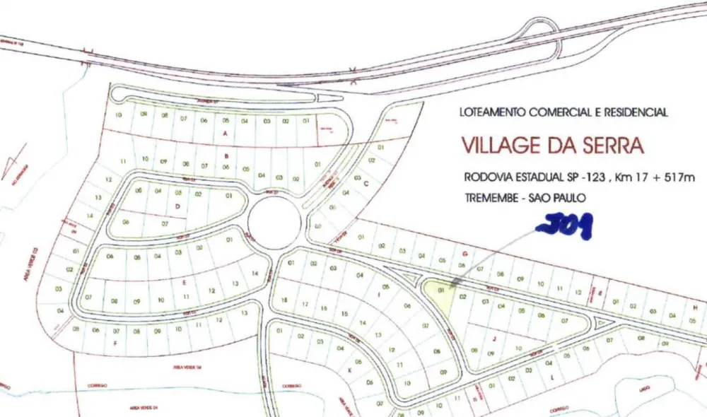 Terreno com 1.026 m² - Condomínio Village da Serra - Tremembé/SP