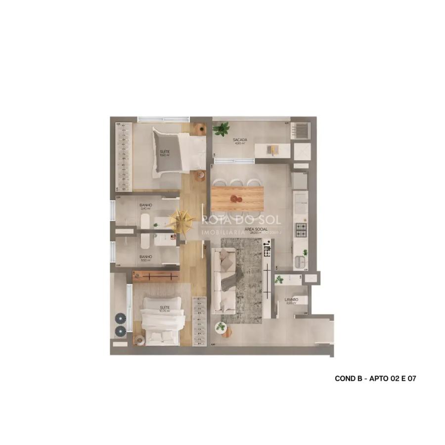 Lagom Perequê Apartamento 3 Suítes em Porto Belo — foto 28