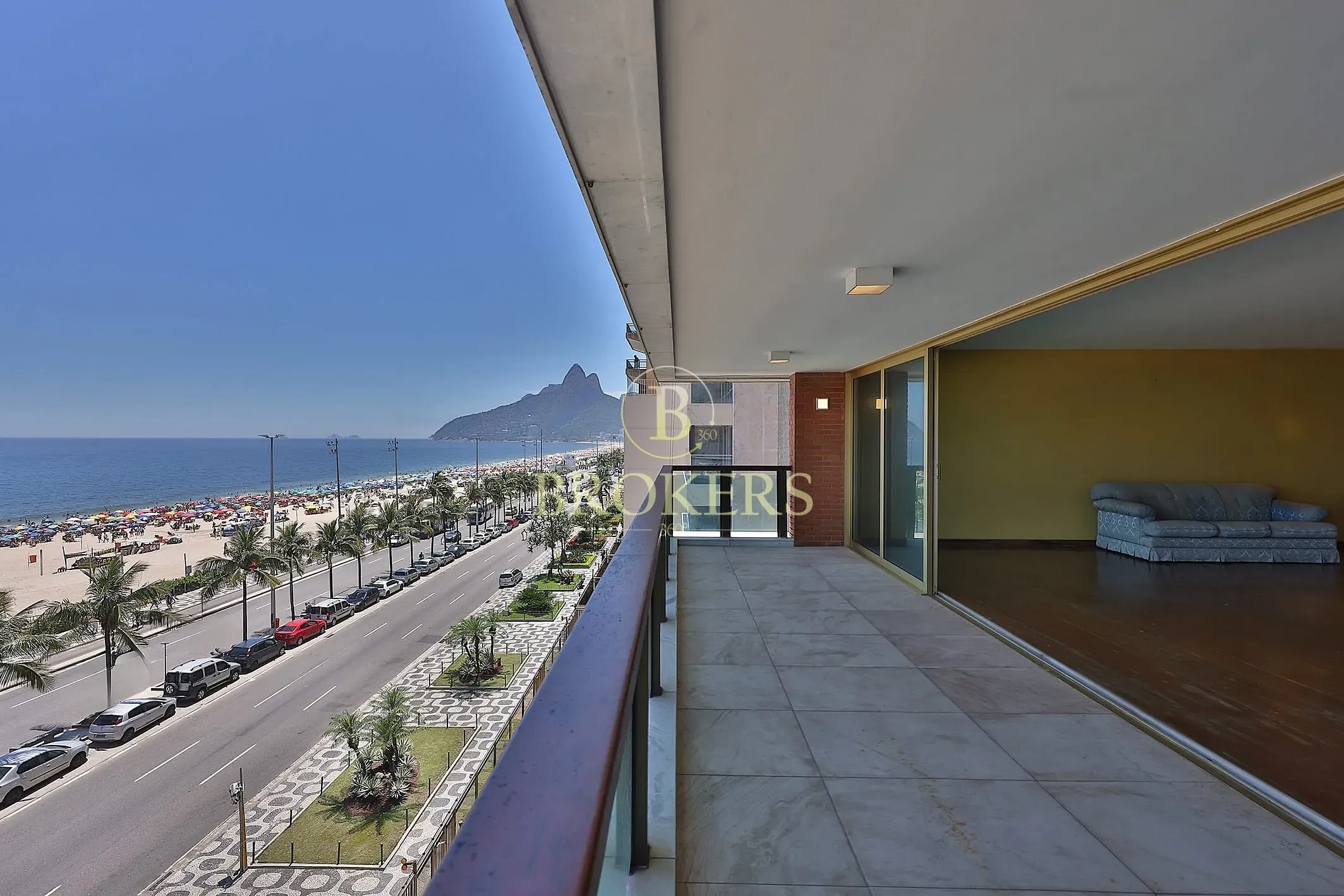 Apartamento à venda, Avenida Vieira Souto - Ipanema. Varanda com vista mar, varanda, salão, 3 quart — foto 7