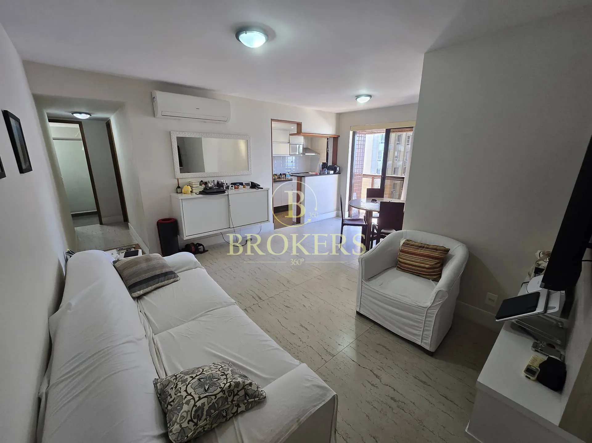 Flat à venda, Av Vieira Souto - Ipanema, Varanda vista mar, sala, 2 quartos sendo 1 suíte, 1 banhei — foto 7