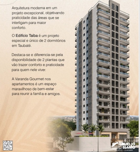 Apartamento à venda com 2 dormitórios, 75 m² no Edifício Taíba em Taubaté/SP.