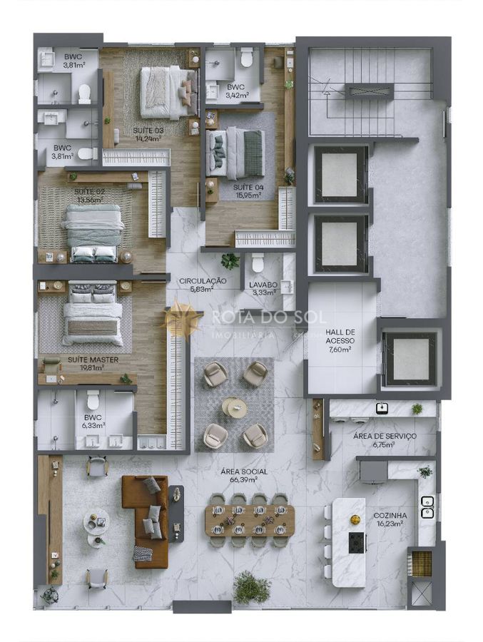 Villa de Capri Apartamento 4 Suítes Meia Praia Itapema SC