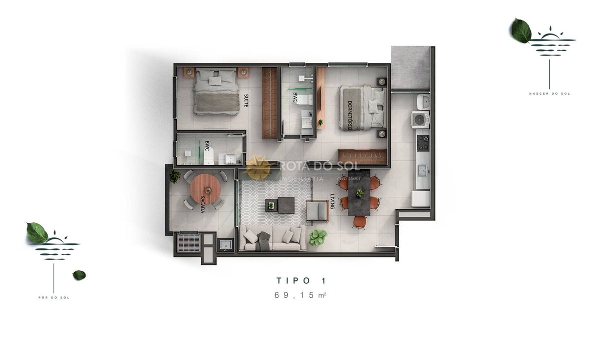 Vive La Vie Residence Apartamento Frente Rua 2 Quartos no Bairro Várzea Itapema SC — foto 24