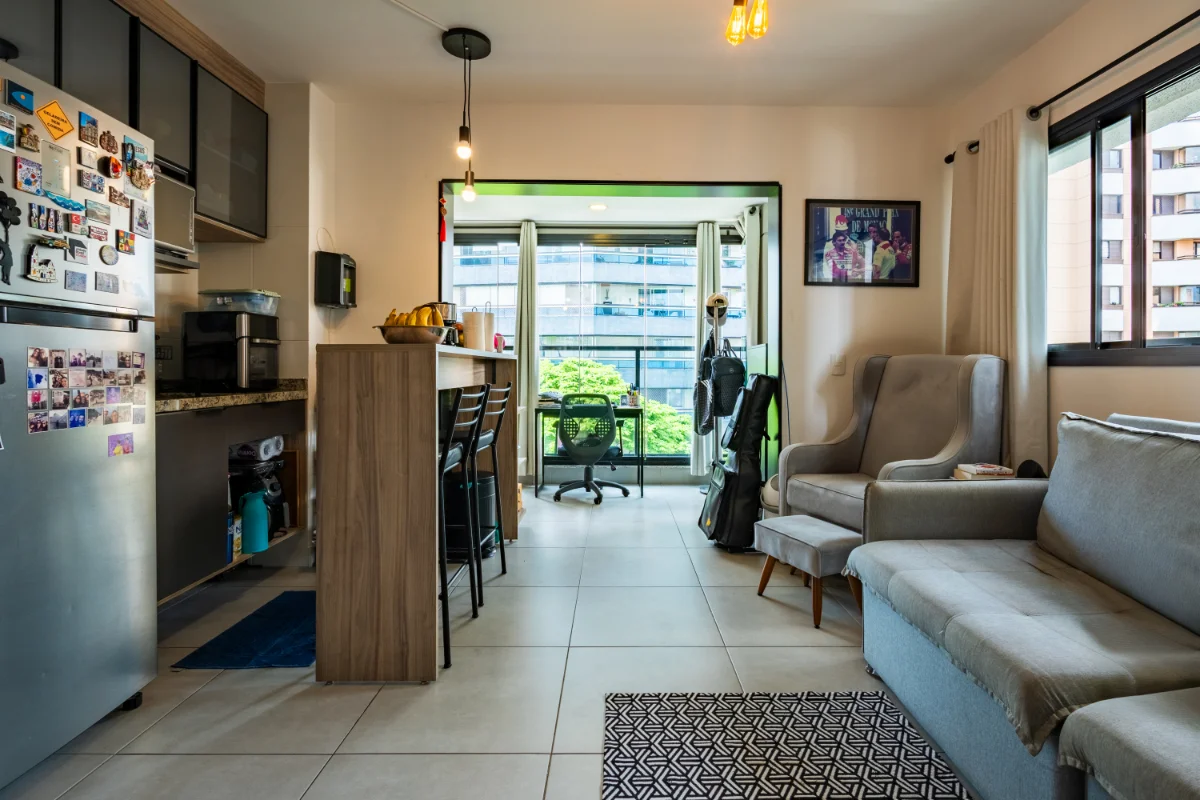 Studio mobiliado 43 m² | 700 m do metrô Praça da Árvore