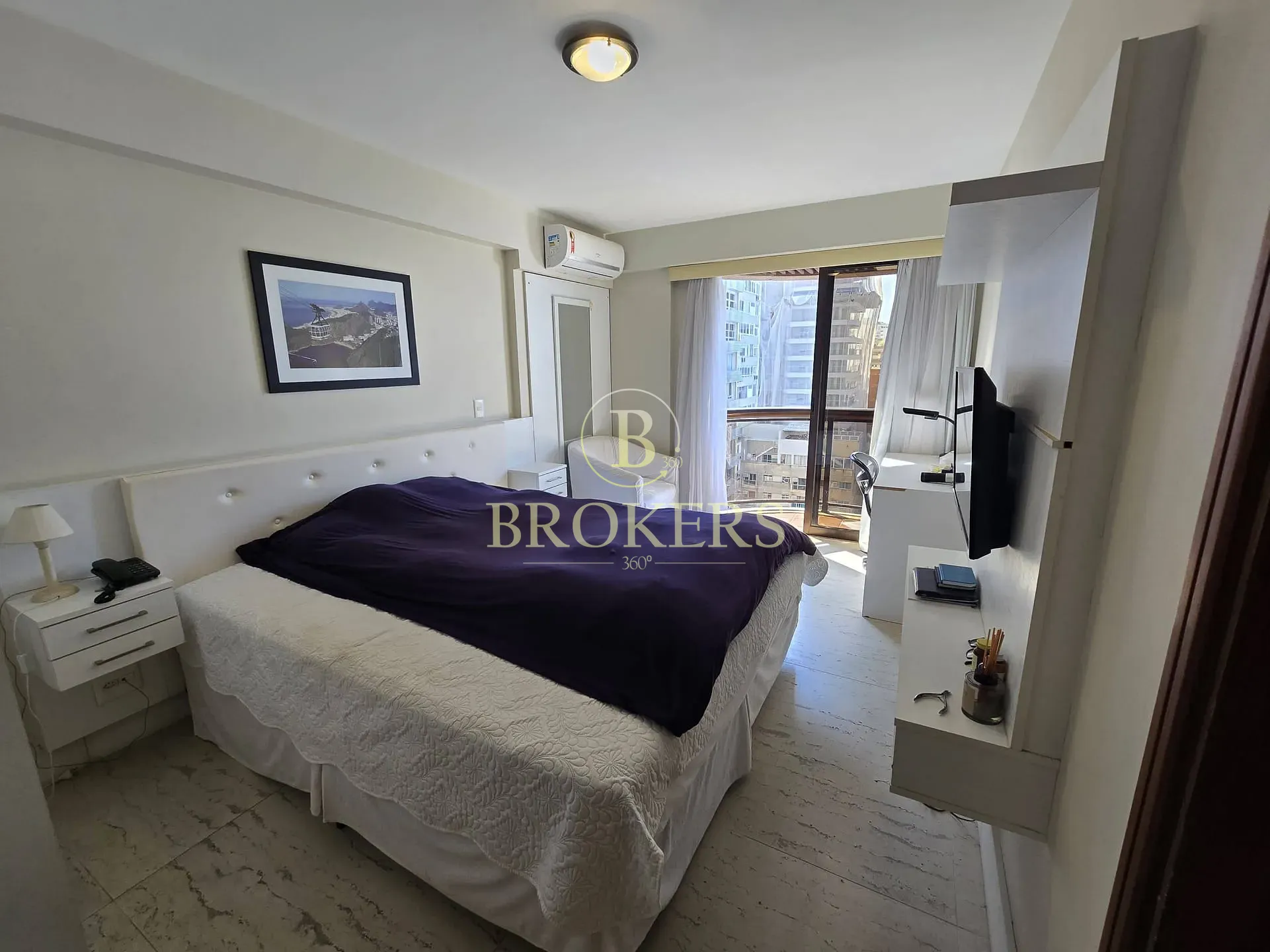 Flat à venda, Av Vieira Souto - Ipanema, Varanda vista mar, sala, 2 quartos sendo 1 suíte, 1 banhei — foto 8