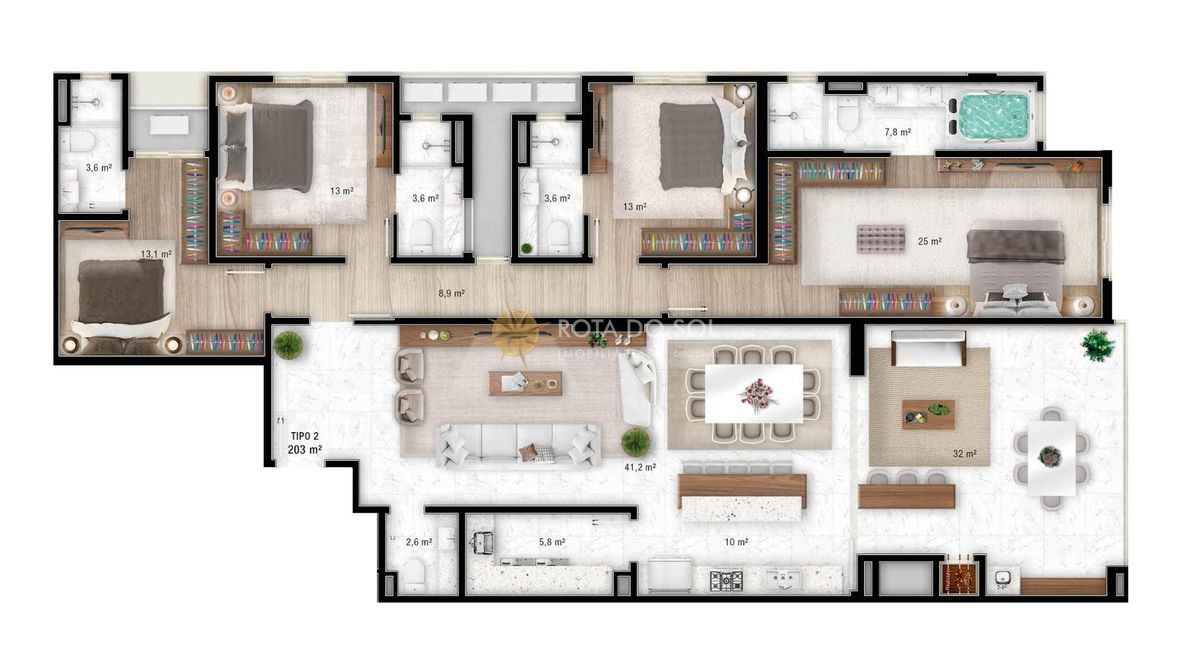 Palais Royal Apartamento Vista Mar 4 Suítes Perequê Porto Belo SC — foto 17