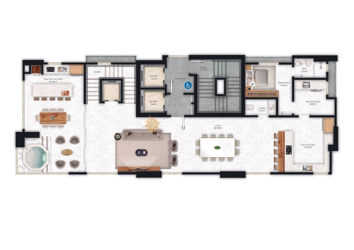 Palazzo Royale Duplex Quadra Mar 5 Suítes Meia Praia Itapema SC — foto 18
