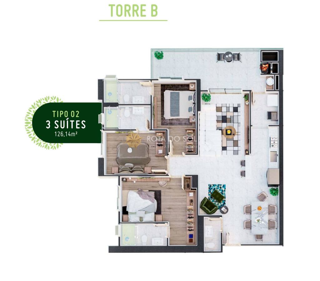 Residencial Reserva do Arvoredo Apartamento 3 Suítes e 3 Vagas em Alto Perequê Porto Belo Sc — foto 32