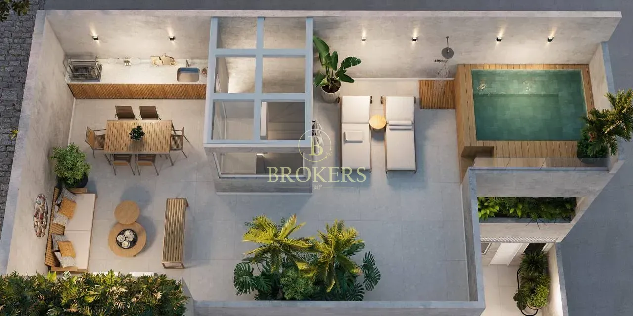 Casa triplex em condomínio privativo a venda no Jardim Botânico! Totalmente modernizada com piscina