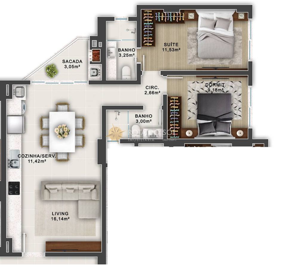 Residencial Dallas House Apartamento 2 Quartos em Morretes Itapema SC