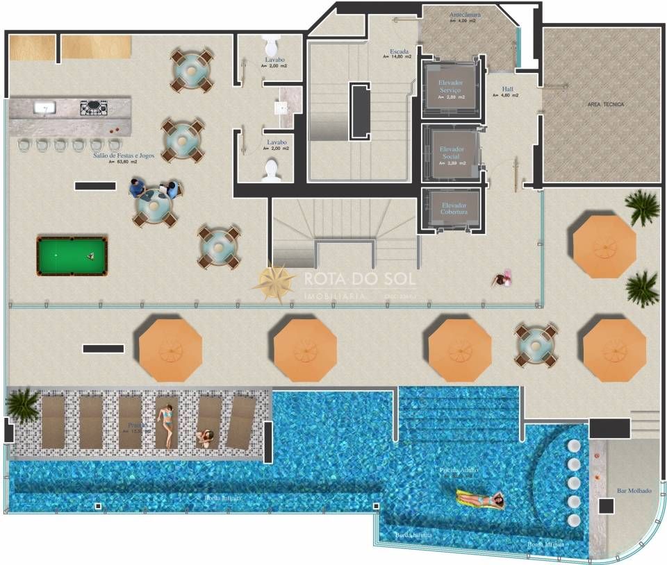 Murano Apartamento Vista Mar 4 Suítes na Meia Praia — foto 37