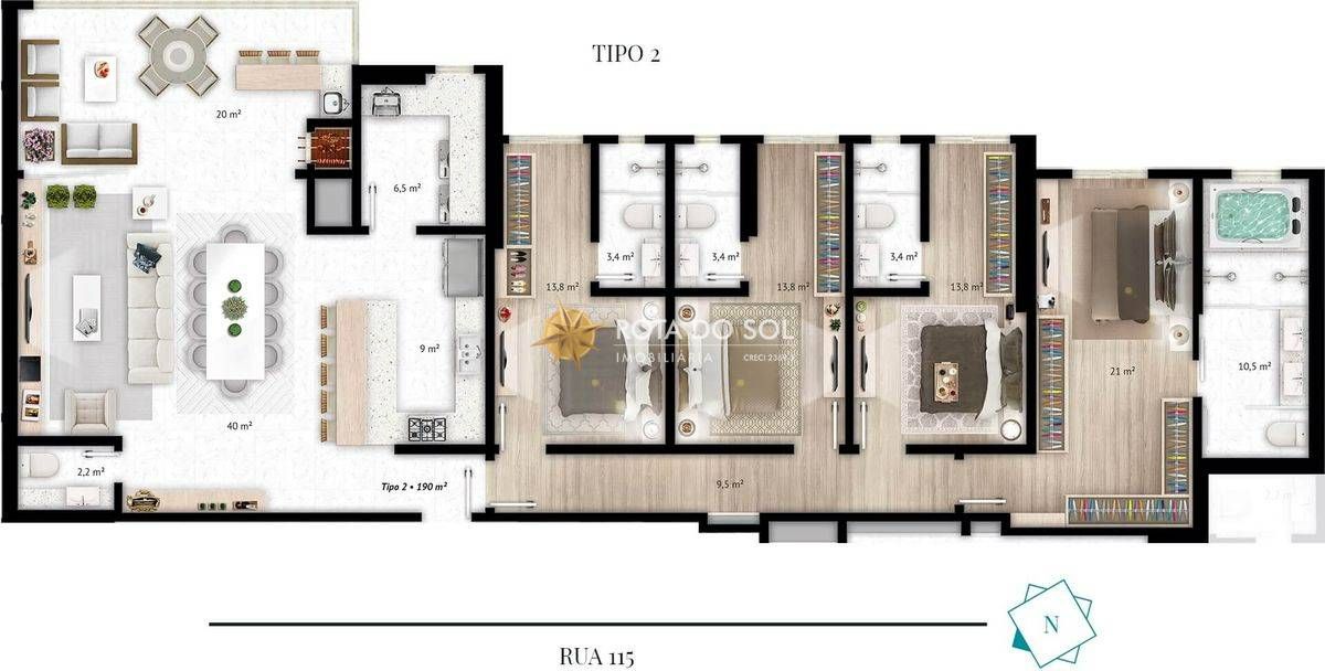 Magnólia Apartamento Alto Padrão 4 Suítes Canto da Praia Itapema SC