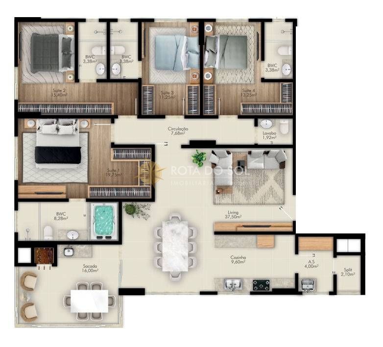 Thiesen apartamento quadra mar 4 suítes na Meia Praia — foto 13