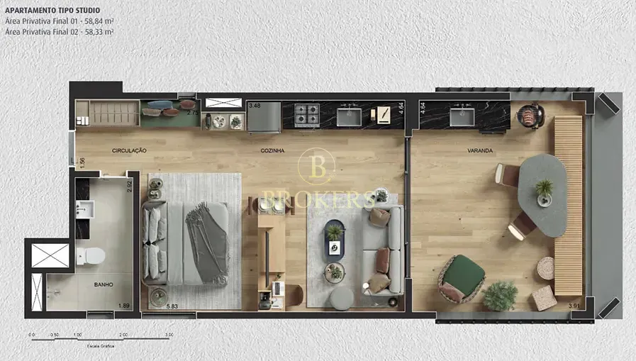 Studio Exclusivo no Alma Ipanema Residencial Style – Modernidade e Sofisticação no Coração de Ipane — foto 33