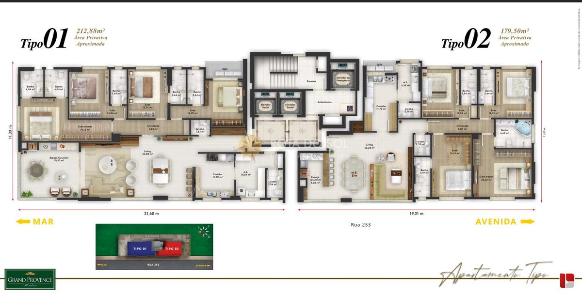 Grand Provence Apartamento Vista Mar 4 Suítes Meia Praia Itapema SC
