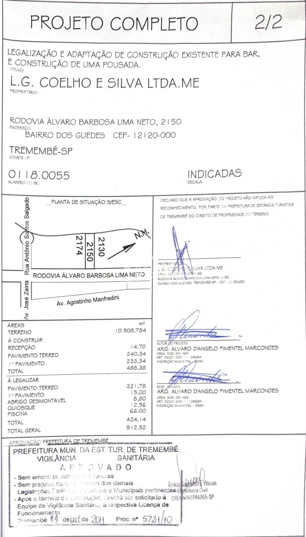 Pousada com 488 m² - Tremembé/SP