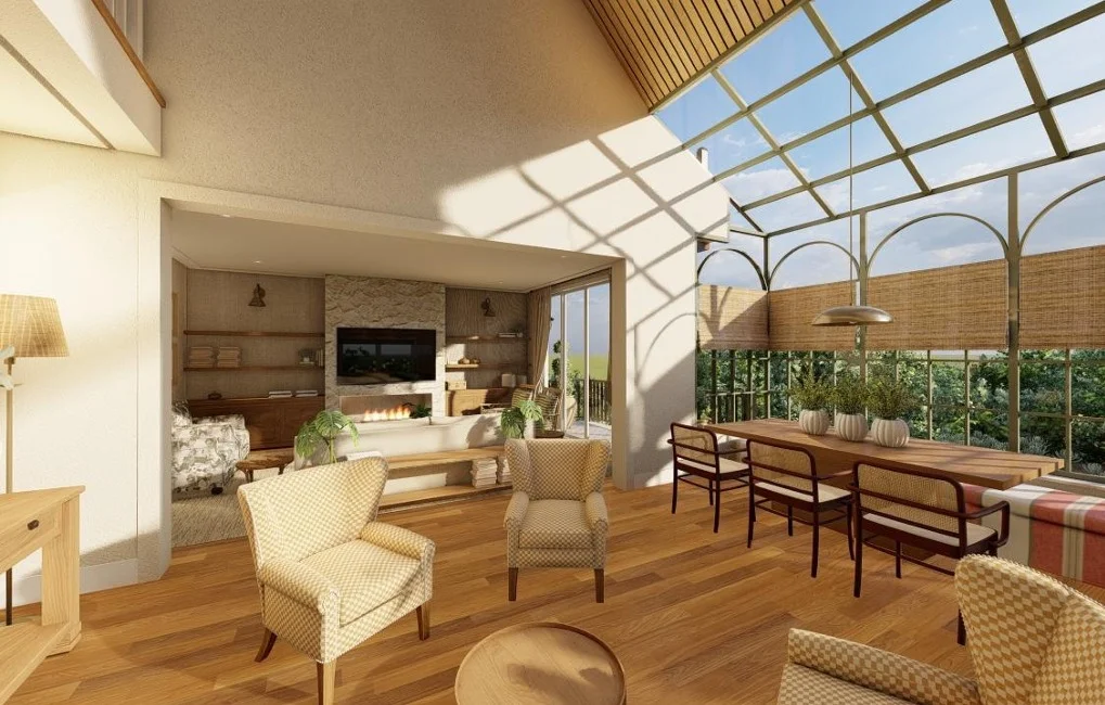 Casa em construção à venda com 4 suítes no Condomínio Reserva Figueiredo em Campos do Jordão/SP. 