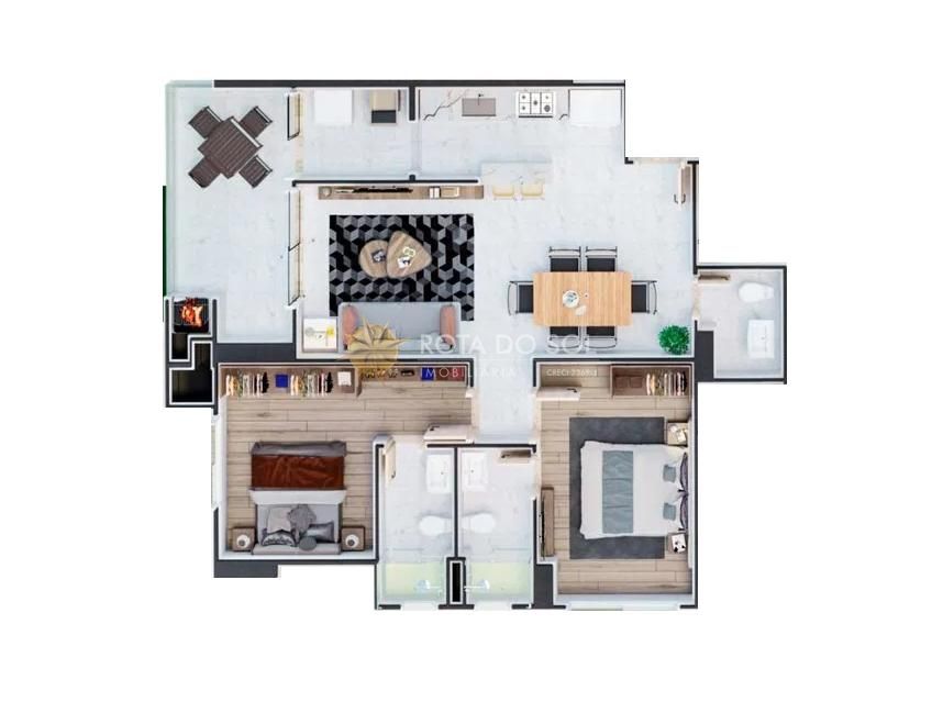 Reserva do Arvoredo apartamento 2 suítes no Perequê — foto 33