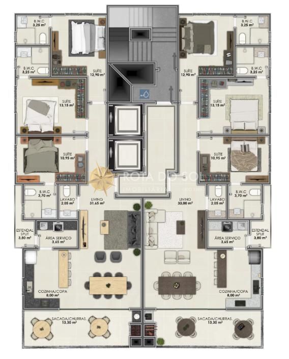 Baruk Apartamento 3 Suítes Meia Praia Itapema SC