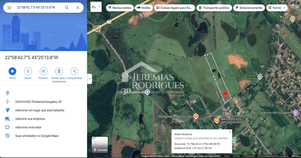 Terreno com 73.785 m² - bairro Borba - Pindamonhangaba/SP.