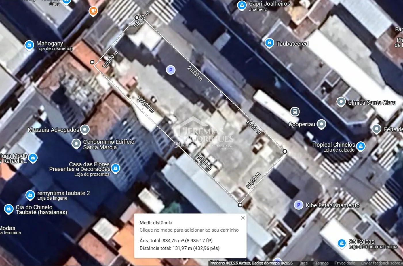 Terreno para empreendimento comercial para venda e locação, estuda BTS, com 216 m² no centro em Taubaté/SP