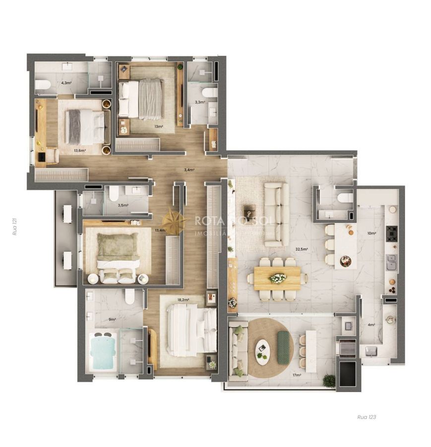 Maison Ladurée Apartamento 4 Suítes Centro Itapema SC