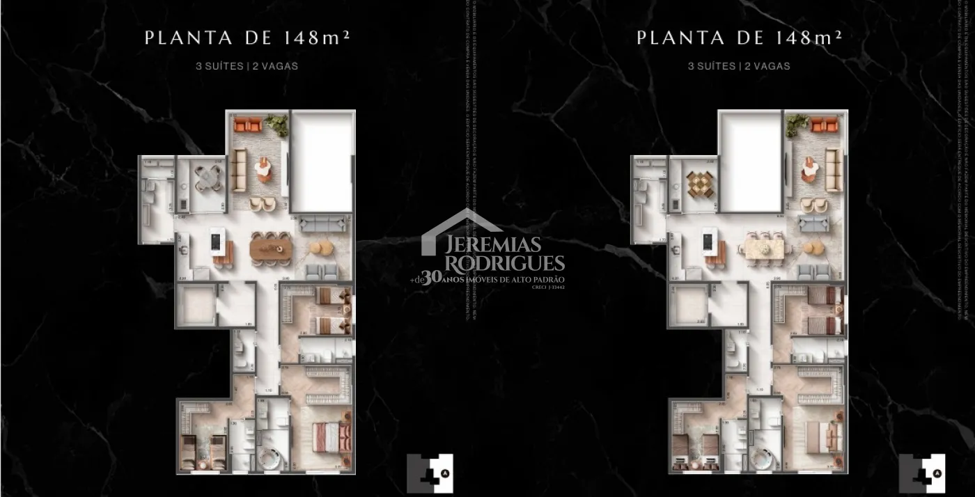 Apartamentos à venda com 3 e 4 suítes, 148 m² e 171 m² no Condomínio Grand Garden Residence em Taubaté/SP.