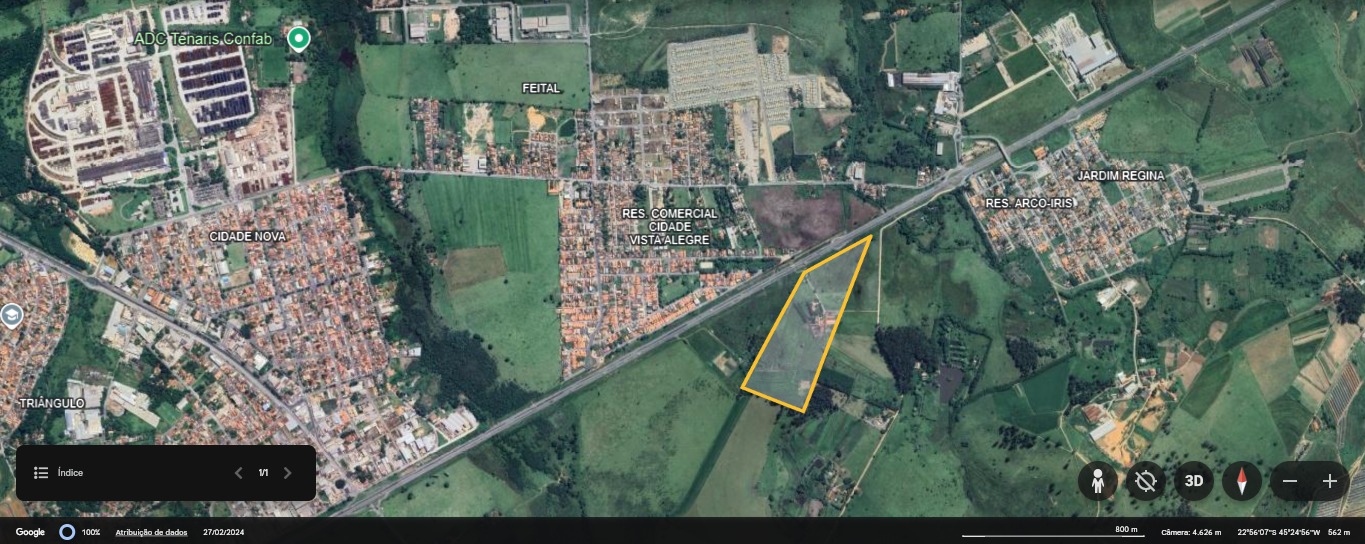 Área à venda com 16,3870 ha no bairro Feital em Pindamonhangaba/SP.