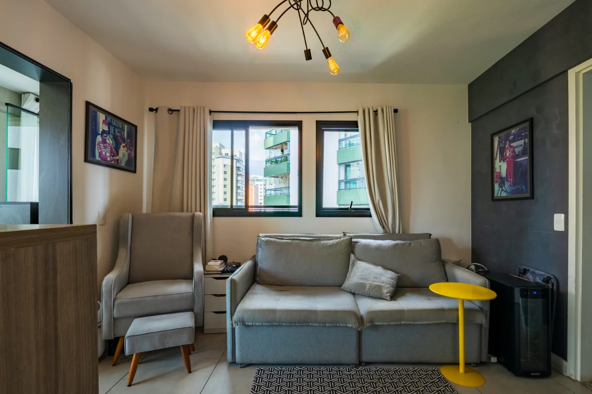 Studio mobiliado 43 m² | 700 m do metrô Praça da Árvore