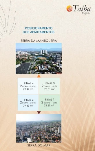 Apartamento à venda com 2 dormitórios, 75 m² no Edifício Taíba em Taubaté/SP.