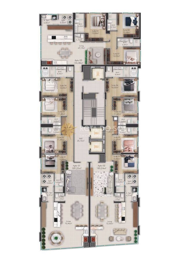 Torre Di Giuseppe Apartamento 3 Suítes Praia Perequê Porto Belo SC — foto 22