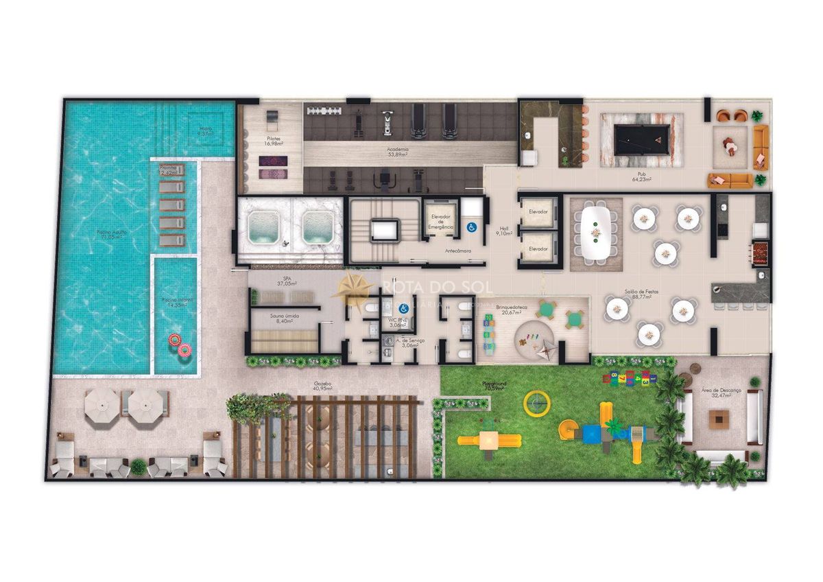 Miraggio Del Mare apartamento com 4 suítes e 3 vagas na Meia Praia — foto 16