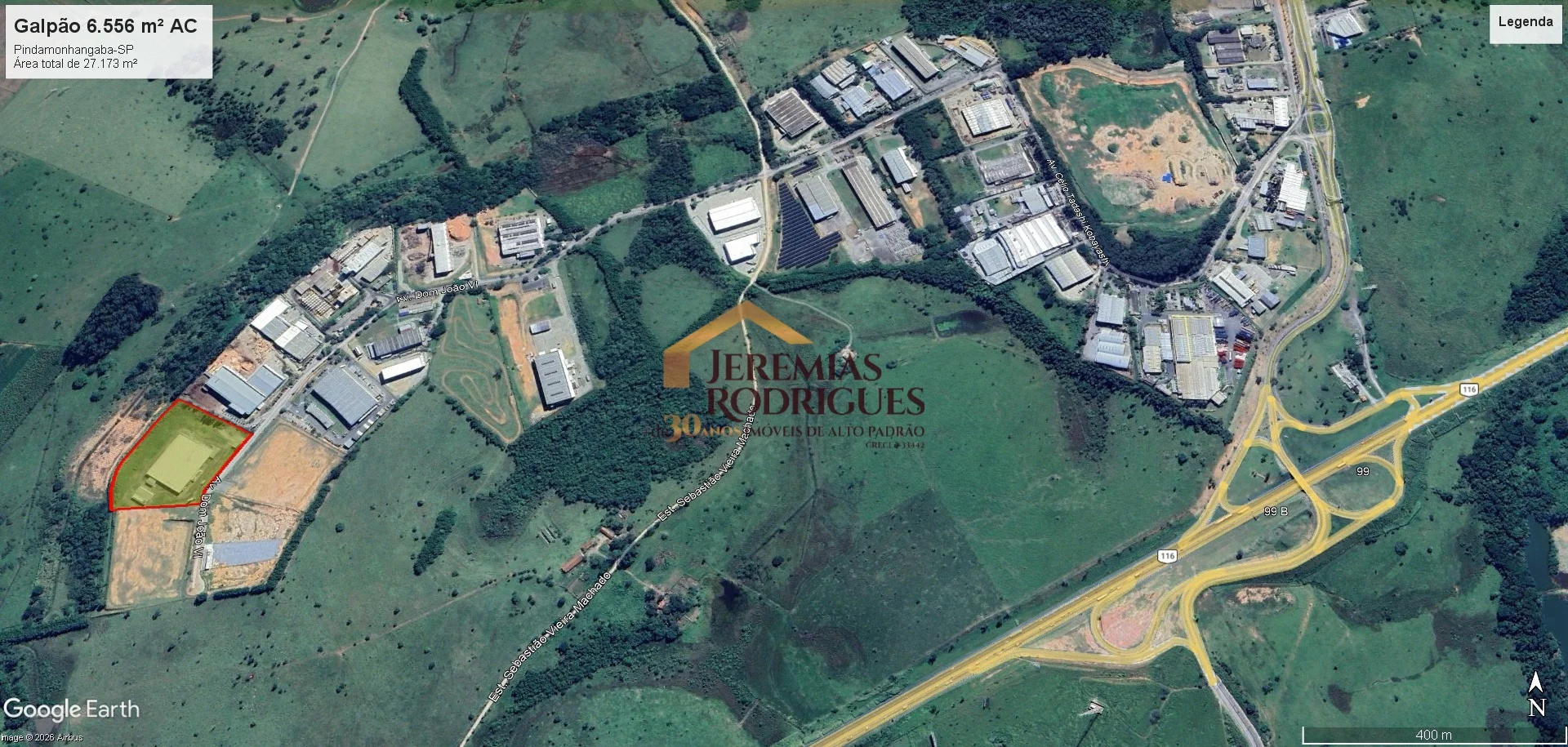 Galpão Comercial para locação no Parque Empresarial Santa Rita em Pindamonhangaba/SP